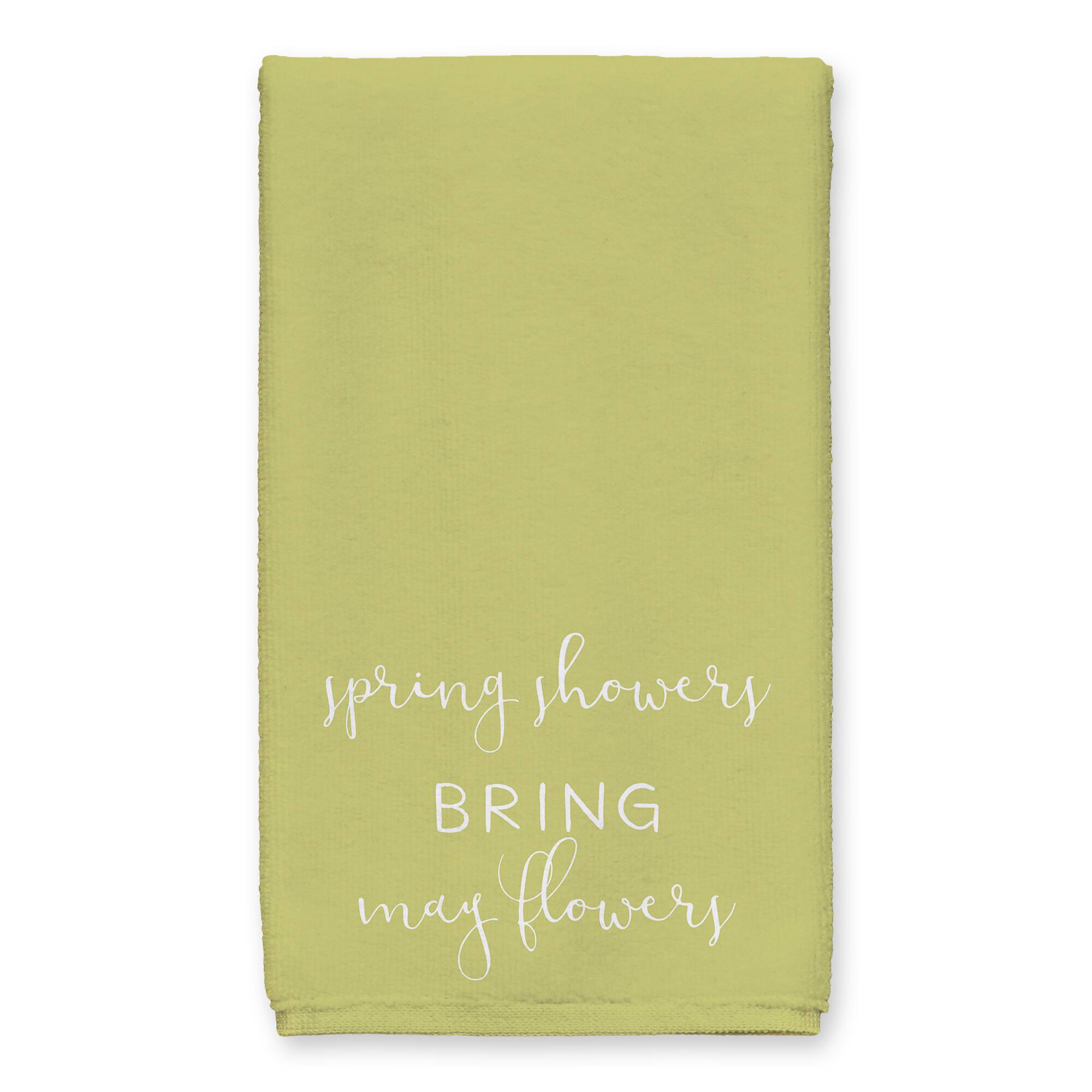 Tea Pot Spring Showers Tea Towel - Set of 2